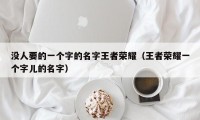 没人要的一个字的名字王者荣耀（王者荣耀一个字儿的名字）