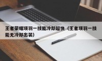 王者荣耀项羽一技能冷却超快（王者项羽一技能无冷却出装）