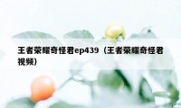 王者荣耀奇怪君ep439（王者荣耀奇怪君视频）