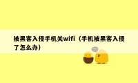 被黑客入侵手机关wifi（手机被黑客入侵了怎么办）