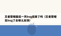 王者荣耀最后一天bug结束了吗（王者荣耀出bug了去哪儿反馈）