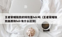 王者荣耀极致的特效是hdr吗（王者荣耀极致画质和hdr有什么区别）