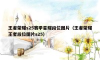 王者荣耀s25赛季星耀段位图片（王者荣耀王者段位图片s25）