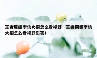 王者荣耀李信大招怎么看视野（王者荣耀李信大招怎么看视野伤害）