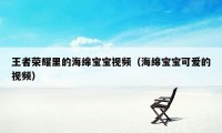 王者荣耀里的海绵宝宝视频（海绵宝宝可爱的视频）