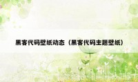 黑客代码壁纸动态（黑客代码主题壁纸）