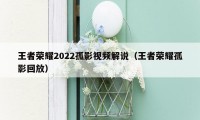 王者荣耀2022孤影视频解说（王者荣耀孤影回放）