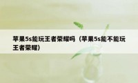 苹果5s能玩王者荣耀吗（苹果5s能不能玩王者荣耀）