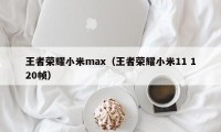 王者荣耀小米max（王者荣耀小米11 120帧）