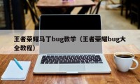 王者荣耀马丁bug教学（王者荣耀bug大全教程）