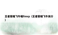 王者荣耀飞牛曜fmvp（王者荣耀飞牛简介）